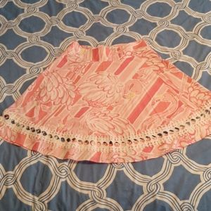 Vintage Lilly Pulitzer Lemon Sorbet Flamingo Skirt
